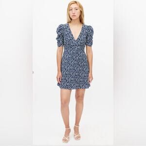 Saloni Colette Ditsy Floral Silk Mini Dress - size 8